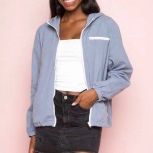 Brandy Melville Slate Blue Krissy Zip Up Hoodie